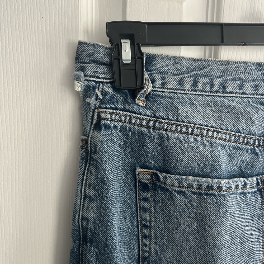 PacSun High Rise Straight Distressed Blue Denim Jeans Size 25 - Picture 7 of 12